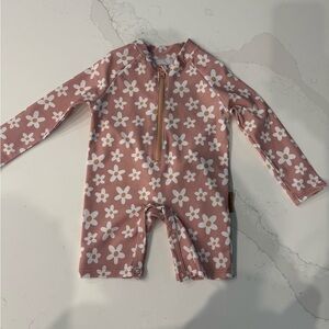 Floral Kids Swim One Piece - Pink